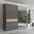 JELA Klizni plakar PK231-OG/ON - kolekcija Onyx - Antracit HG lak/Pacifik orah lak - 230x224x61 cm