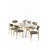 Hanah Home Trpezarijski set, 7 komada, Bež