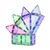 Cleverclixx Magnetni gradbeni set Geo Pack Pastel – 45 kos