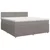 vidaXL Postelja boxspring z vzmetnico Taupe 160 x 200 cm Blago