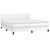 Krevet box spring s madracem LED bijeli 180x200 cm umjetna koža