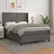 Vidaxl Box spring postelja z vzmetnico siva 140x190 cm umetno usnje
