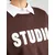 ONLY Majica ONLSWEAT temno rjava/bela