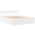 Krevet s ladicama i madracem bijeli 140 x 200 cm od borovine