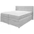 MID.YOU POSTELJA BOXSPRING 180 cm  x 200 cm , tekstil srebrne barve
