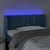 Vidaxl vidaXL Vzglavje postelje z LED diodo temno modro 103x16x78/88 cm žamet