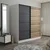 Hanah Home Garderober Kale-7152, 220x210x52 cm, Antracit-hrast