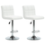 vidaXL Okretne barske stolice od umjetne kože 2 kom 44 x 50 x 115 cm bijele