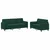 2-dijelni set sofa s jastucima tamnozeleni baršunasti