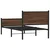 shumee vidaXL Kovinski posteljni okvir brez vzmetnice rjav hrast 75x190 cm
