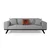 Atelier del Sofa Trosed na razvlačenje Leon 92x77x222cm Svetlosivi