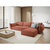 Rdeč kotni kavč (desni kot) Vanda - Mazzini Sofas