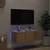 Zidni TV ormarić s LED svjetlima boja hrasta 80x35x31 cm