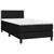 Vidaxl Box spring postelja z vzmetnico LED črna 90x190 cm blago