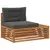 Set vanjskih sofa s jastukom 6 Komad Prirodna i antracit