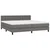 Krevet box spring s madracem LED sivi 200x200cm od umjetne kože