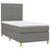 vidaXL Box spring postelja z vzmetnico LED temno siva 90x190 cm blago