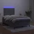 vidaXL Box spring postelja z vzmetnico LED temno siva 120x190 cm žamet