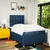 Vidaxl Box spring postelja z vzmetnico modra 120x190 cm blago