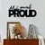 Wallity Zidna dekoracija Make Yourself Proud, 56x26cm, Crna