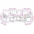 Set vanjskih sofa s jastukom 4 pcs Bijela i crna