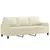 3-dijelni set sofa s jastucima krem od umjetne kože