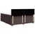 Vidaxl Box spring postelja z vzmetnico temno rjav 200x200 cm blago