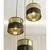 Luster na sajli LUX 3xE27/15W/230V crna/zlatna