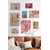 WallXpert set od 8 uramljenih slika Çgs-076, roze motivi – kolači, sladoled, avokado i školjke, beli ram