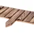 KADAX Palisade vrtna obroba lesena travna ograja kladiva rjava 15x116, (5000358105)