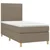 Vidaxl Box spring postelja z vzmetnico taupe 90x200 cm blago