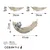 Aberto Design Set zidne dekoracije Love Birds - 2, 41x21x4, 26x8x2 cm, 3 komada, Krem