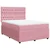 Vidaxl Box spring postelja z vzmetnico roza 140x190 cm žamet