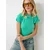 Happiness Istanbul Womens Light Green Crew Neck Basic Sandy T-Shirt