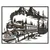 Black Train vintage dekorativni metalni zidni dodatak