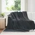 Vidaxl Odeja Temno siva 220 x 240 cm Flis