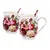 Komplet porcelanastih skodelic 2x350ml kot darilo Klasična Rose