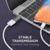 Adapter LDNIO LC140 USB na Type C sivi