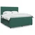 Vidaxl Box spring postelja z vzmetnico temno zelena 180x200 cm žamet