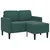 Sofa 2-sjed s ležaljkom u obliku slova L tamnozelena 125 cm