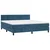 Den Box spring postelja z vzmetnico temno modra 180x200 cm žamet