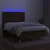 Vidaxl Box spring postelja z vzmetnico LED temno rjava 140x200cm blago