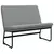 Klupa svjetlosiva 100 x 75 x 76 cm od tkanine
