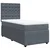 vidaXL Box spring postelja z vzmetnico temno siva 100x200 cm žamet