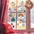 WallXpert novogodišnja nalepnica za prozor i zid 409010, retro motivi i natpisi Groovy Bright i Retro Christmas, 40 x 100 cm