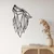 WallXpert metalni zidni ukras 5065, geometrijski vuk koji zavija, 36 x 61 cm, crni