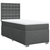 VIDAXL Box spring postelja z vzmetnico temno siva 100x200 cm blago