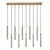 Rabalux Visilica Ramira, 10x5W, 10xG9, 96cm, Zlatne boje