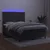 Vidaxl Box spring postelja z vzmetnico LED temno siva 140x190 cm žamet