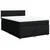 Vidaxl Box spring posteljni z vzmetnico črn 140x190 cm blago